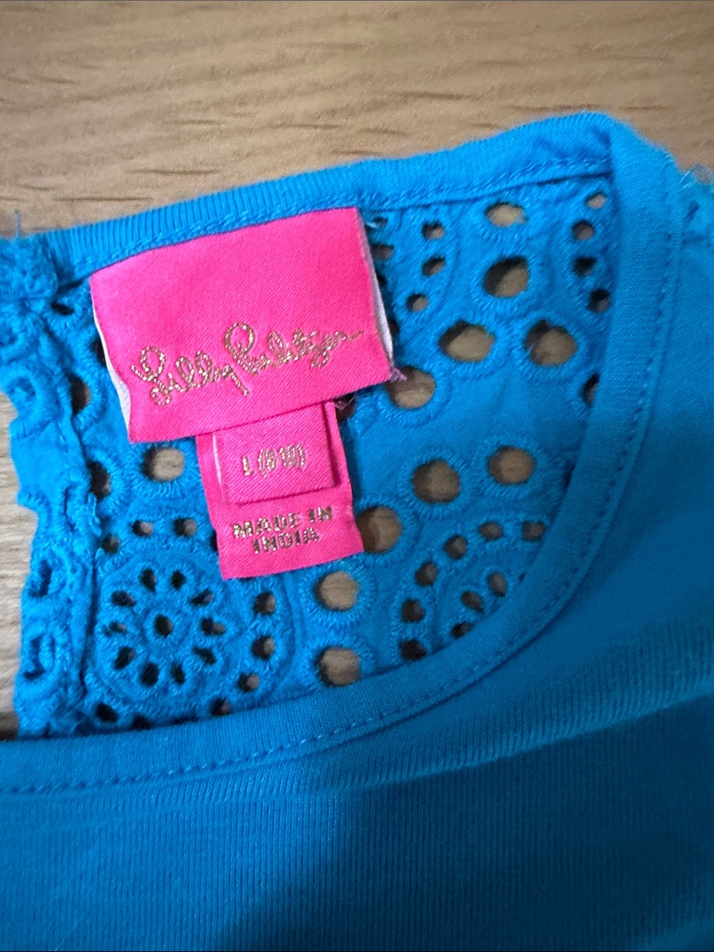 Lilly Pulitzer Turquoise Top with Pink & Turquoise Printed Skirt - Picture 4 of 4
